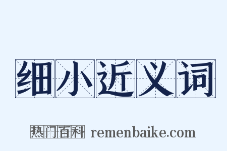 细小近义词是什么意思的图片